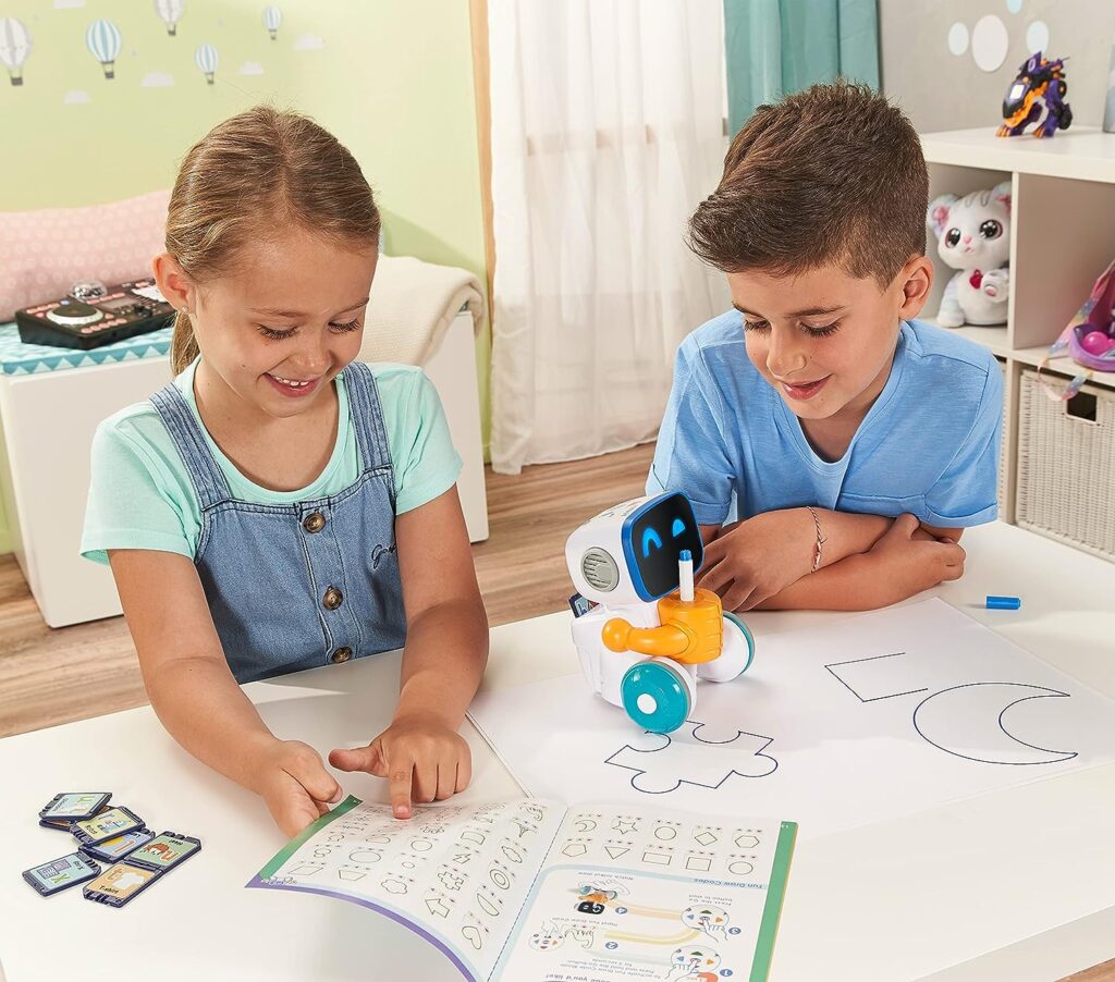 VTech Codi, Clever Drawing Robot, Interactive Friend Who Moves by Itself and Draws with Pen in His Hand, for Children Aged 4-8 Years